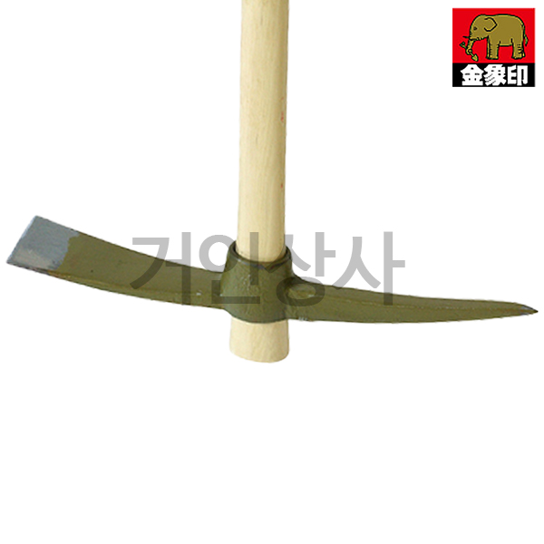 코끼리표 금상인 1kg 조경곡괭이/일제 곡괭이 땅파기 발굴 분쇄 뿌리 절단 얼음깨기 경량