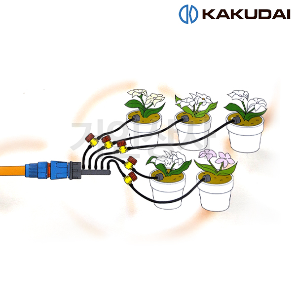 가쿠다이 점적 관수 세트(571-800) / KAKUDAI 5개 화분 물주기 화단 베란다