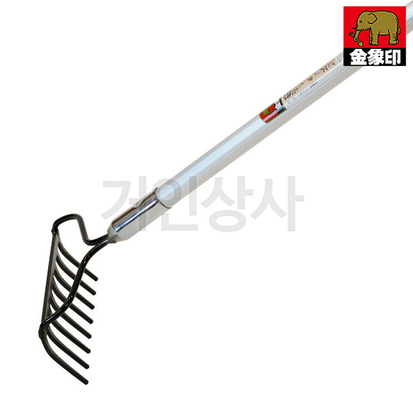 일제 코끼리표 금상인 8발 레기 알루미늄자루 No.73866/경량 쇠갈퀴 흙고르기 풀모으기