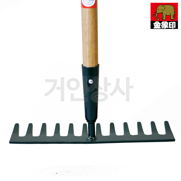 코끼리표 금상인 12발 스틸 레기 /일제 갈퀴 쇠스랑 농기구 흙고르기 잡초제거 네기 정원