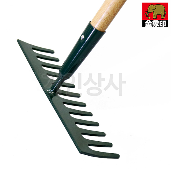 코끼리표 금상인 12발 스틸 레기 /일제 갈퀴 쇠스랑 농기구 흙고르기 잡초제거 네기 정원