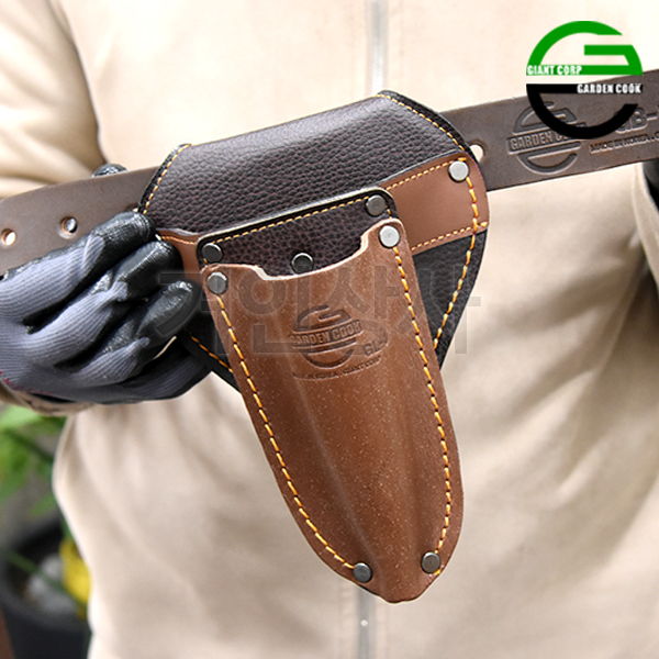 가든쿡 가죽 2구 전지가위집 GL-4 / 분재 전정 가위집 원예 조경 정원 작업용 국산