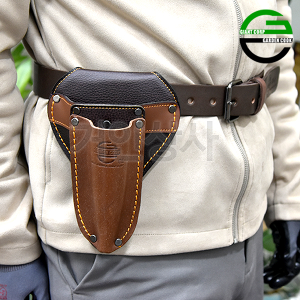 가든쿡 가죽 2구 전지가위집 GL-4 / 분재 전정 가위집 원예 조경 정원 작업용 국산