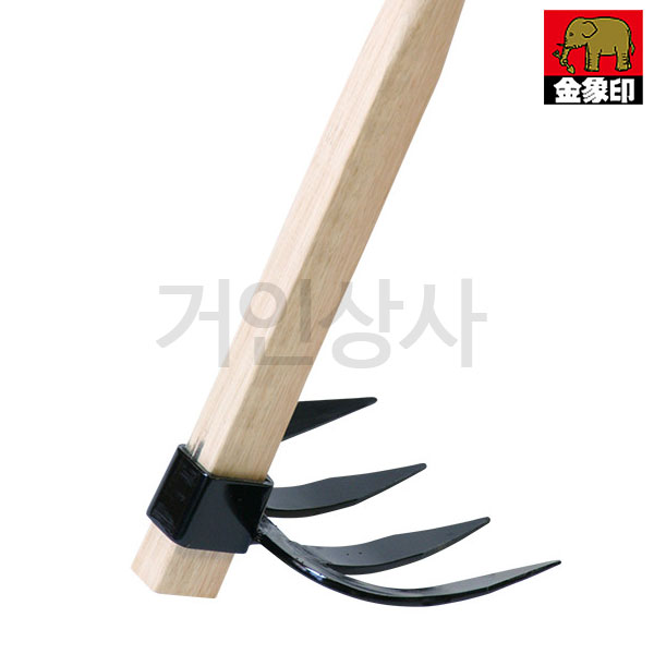 코끼리표 금상인 규슈 4발 괭이/일제 쇠스랑 긴괭이 땅고르기 잡초제거기 잡초 농기구 일본
