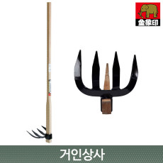코끼리표 금상인 규슈 4발 괭이/일제 쇠스랑 긴괭이 땅고르기 잡초제거기 잡초 농기구 일본