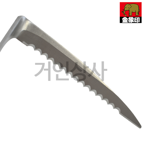 금상인 스텐 톱니형 잡초제거기 (왼손형) H-4347 낫 제초 잡초 정원 잔디 뿌리 벌초