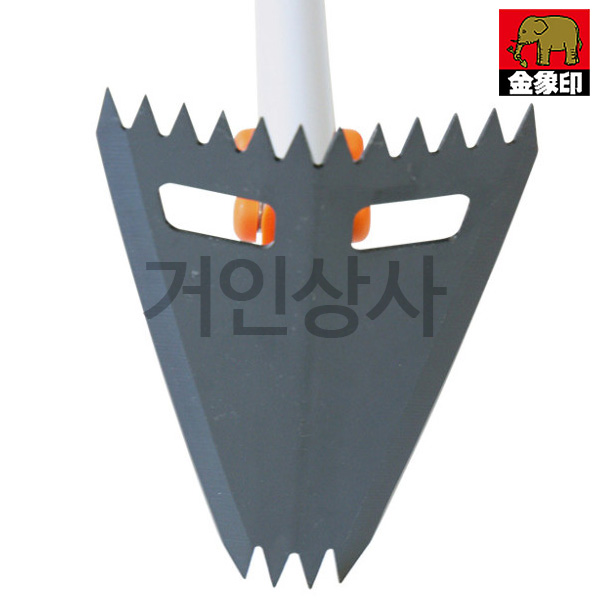 코끼리표 금상인 라꾸라꾸 양날톱니 장대 잡초제거기 서서하는 핀포인트 삼각호미 텃밭 정원관리