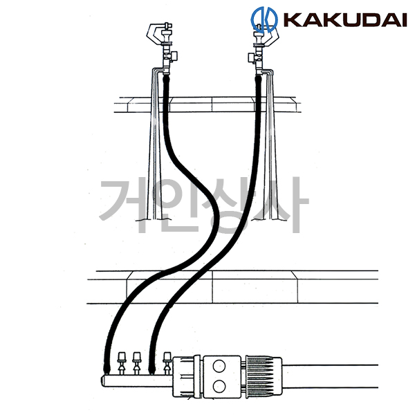 가쿠다이 360도 미니 스프링클러 스파이크 (577-101) KAKUDAI 점적관수 관수