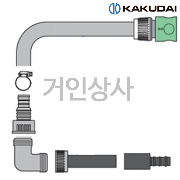 가쿠다이 나사형 엘소켓 (515-009)일제 KAKUDAI 호스연결 점적관수 코너 연결구