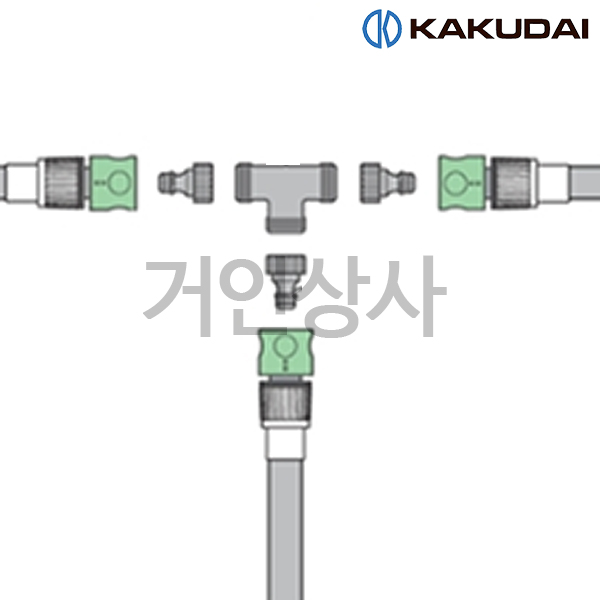 가쿠다이 나사형 T 소켓 (515-010) 일제 KAKUDAI 호스연결 점적관수 분배기