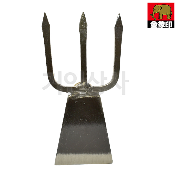 코끼리표 금상인 양날 세발 괭이 그립형 (196574) 약초괭이 텃밭 화단 야전 캠핑 벌초