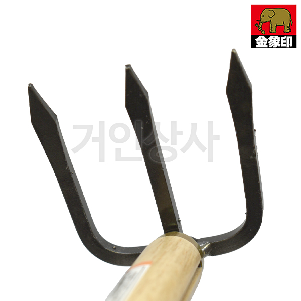 코끼리표 금상인 세발 괭이 그립형(196567) 약초괭이 텃밭 화단 야전 캠핑 벌초 농사용