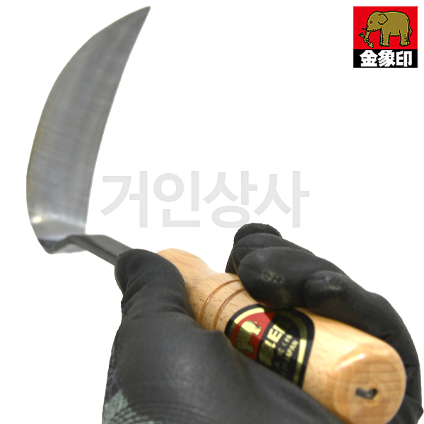 일제 코끼리표 금상인 왼손용 단조호미(소·고급형) / 잡초제거기 호미 뿌리제거 원예 농기구